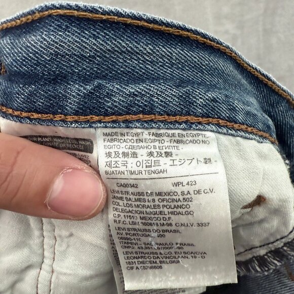 Levis 501 Jeans Mens 33x34 (33x30) Blue Original Fit Button Fly Straight Leg - Picture 2 of 13